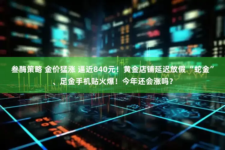 叁酶策略 金价猛涨 逼近840元！黄金店铺延迟放假 “蛇金”、足金手机贴火爆！今年还会涨吗？