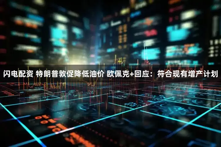 闪电配资 特朗普敦促降低油价 欧佩克+回应：符合现有增产计划
